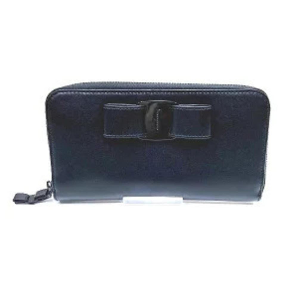 Salvatore Ferragamo Vara Round Zipper Long Wallet